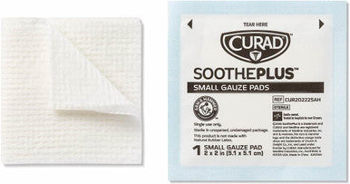 Curad SoothePLUS Gauze Pads with ARM & HAMMER Baking Soda 2" x 2" 25 count White