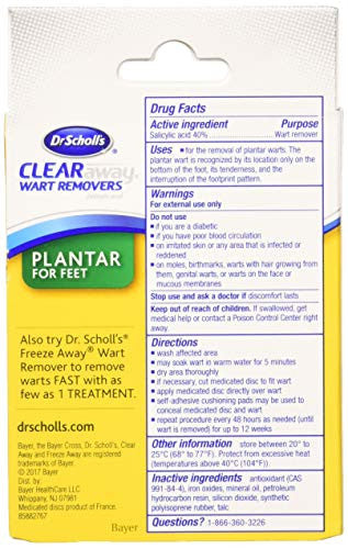 Dr. Scholl'S Clear Away Wart Remover Plantar 24 Count (Pack Of 3)