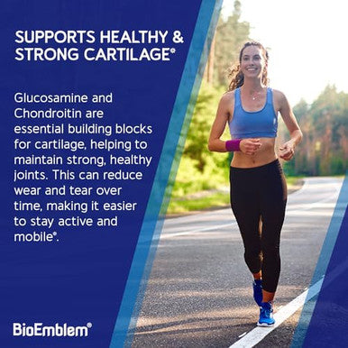 Bioemblem Glucosamine Sulfate With Chondroitin & Msm Joint Support Supplement With 90 Caps 1500Mg