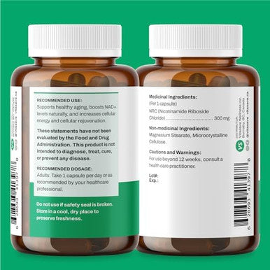 Niamax Nad+ 300Mg - High Potency Cellular Energy Booster - Nad+ Precursor For Enhanced Cellular Health & Healthy Cognitive Aging - Non-Gmo, Vegan, Gluten-Supplement
