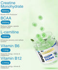 Sporty4 CREATINE Gummies Ultra + BCAA 8000mg | 120 Gummies of Creatine Monohydrate | BCAA | L Carnitine | Vitamin B6 and B12. Pre Workout Muscle Recovery Supplement for Men and Women Blueberry Flavour.