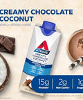 Atkins Creamy Chocolate Coconut Protein Shake 15G Protein 2G Net Carbs 1G Sugar Keto Friendly 12 Count
