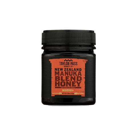 Taylor Pass Honey Co Manuka Honey Blend, Non-GMO NZ, 8.83oz BPA-Free Jar | Non-GMO, sustainably sourced New Zealand manuka honey blend in a BPA-free jar. Great for everyday cooking and baking.