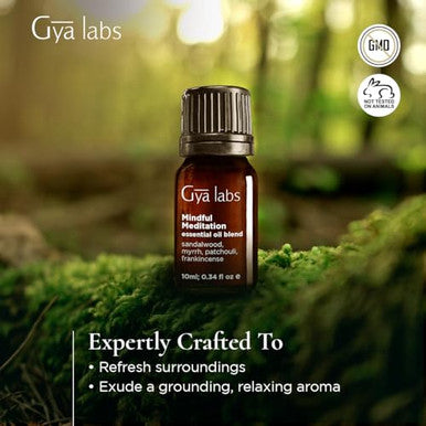 Gya Labs Mindful Meditation Essential Oil Blend - 100 Pure Natural Undiluted Meditation Essential Oil - Grounding & Relaxing (0.34 Fl Oz)