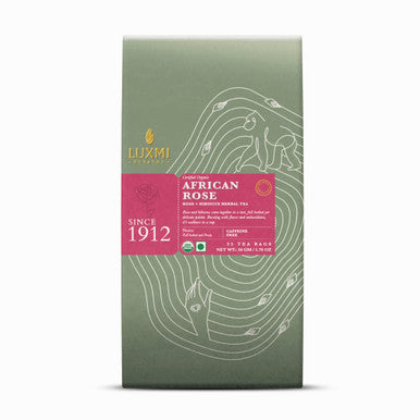 Luxmi Estates Organic Assorted Variety Pack of 6 | 1 African Rose 1 Citrus Sky1 English Breakfast & 1 Midnight Bloom | 25 Tea Bags (50g) Packs | Organic Tea