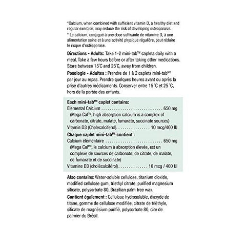 Jamieson Laboratories Mega Cal Calcium W/Vitamin D