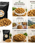 LILA BAZAAR Organic Dried Mulberries, 24 oz / 1.5 LB ÃƒÂ¢Ã¢â€šÂ¬Ã¢â‚¬Å“ USDA Organic White Mulberries, Naturally Sweet, No Sugar Added, Soft & Chewy Dried Fruit Snack, Resealable Bag