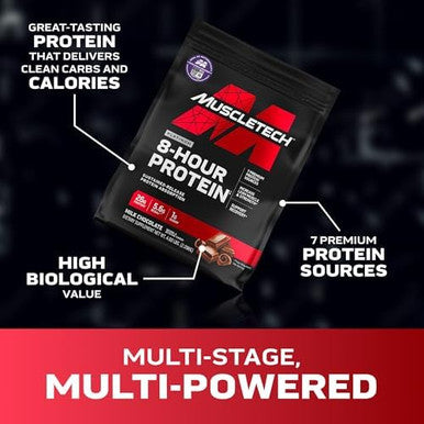 Muscletech Platinum 8Hour Protein Powder 7 Premium Protein Sources With Whey & Casein Protein For Increased Lean Muscle Strength & Improved Recovery Milk Chocolate 50 Servings