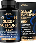 Nutraharmony Sleeping Pills For Adults 550Mg - Melatonin 3Mg Valerian Root For Sleep L-Theanine Magnesium - Natural Sleep Aid Supplement - Non-Habit Forming Rest Support - Made In Usa - 1/Day 2 Month Supply
