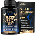 Nutraharmony Sleeping Pills For Adults 550Mg - Melatonin 3Mg Valerian Root For Sleep L-Theanine Magnesium - Natural Sleep Aid Supplement - Non-Habit Forming Rest Support - Made In Usa - 1/Day 2 Month Supply