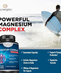 Premium Magnesium Citrate Capsules Powerful 500mg Magnesium Oxide and Citrate Supplement Helps Support Healthy Bones Muscles Teeth Energy and Relaxation 120 Vegetable Capsules