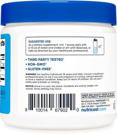 Nutricost Sodium Bhb Powder (250G) Unflavored Keto Supplement Betahydroxybutyrate Salt