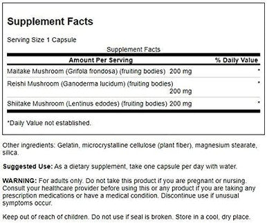 Swanson Full Spectrum Triple Mushroom Complex 60 Capsules (2 Pack)