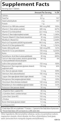 Carlson Cardio Complete Advanced Multivitamin Heart Health Circulatory Support 90 Tablets