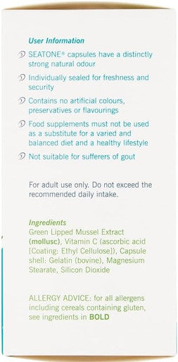 Seatone Green Lipped Mussel Extract with Vitamin C 90 Capsules