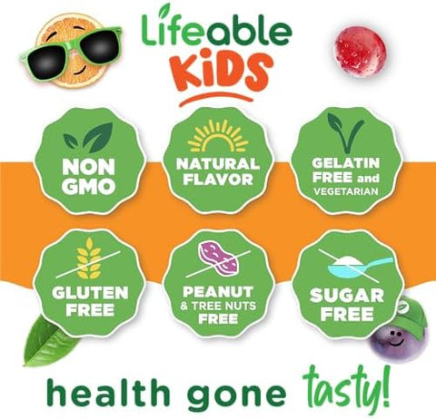 Lifeable Sugar Free Vitamin D for Kids 1000 IU Great Tasting Natural Flavor Gummy Supplement Gluten Free Vegetarian Chewable for Strong and Healthy Bones for Children Teen Toddler 90 Gummies