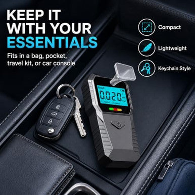 Dubignb Mini Breathalyzer Alcohol Tester Portable Digital Breath Alcohol Detector With Lcd Display Bac Mini Breathalyzer Keychain Tester Blood Alcohol Breathalyzer Mini For Travel