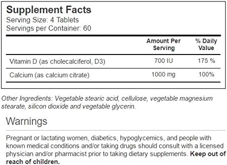 Vitacost Calcium Citrate with Vitamin D31000 mg per Serving 240 Tablets