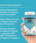 Garden of Life Herbals Stress Relief Gummy With Rhodiola & Saffron For Positive Mood & Stress Response Plus Prebiotics & Probiotics For Digestive Support Non-Gmo Gluten-Free Kosher 30 Servings