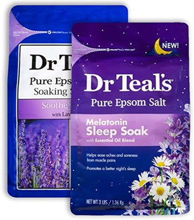 Dr Teal'S Lavender & Melatonin Bath Soak Variety Set (2 Pack3Lb Ea.)