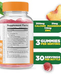 Lifeable Calcium Magnesium Zinc With Vitamin D3 Gummies Great Tasting Calcium Magnesium Zinc D3 Supplement For Tooth And Bone Health Calcium Gummies For Adults 90 Gummies