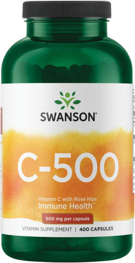 Swanson Vitamin C with Rose Hips 500 Milligrams 400 Capsules