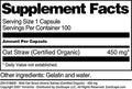 Terravita Wild Oat Straw (Avena Sativa) (Certified Organic) - 450 Mg (100 Capsules, Zin: 518609)