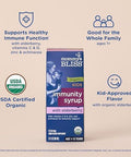 Mommy's Bliss Organic Elderberry Syrup and Immunity Boost With Vitamins Prebiotics and Echinacea for Kids and Adults 1 yr+ 3 Fl Oz