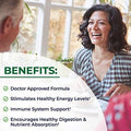 Bioschwartz Super Greens Powder With Probiotics Prebiotics And Digestive Enzymes (30 Servings) Plus Elderberry Gummies With Zinc And Vitamin C For Adults Immune Support (1 Month Supply)