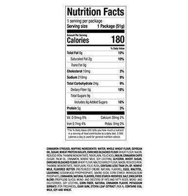 Nutrisystem Cinnamon Streusel Breakfast Muffins - 16ct