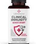 Clinical Immunity - Quick-Start - Immune System Support - Rapid Immunity Response - Boosts Antibodies, B + T + Nk Cells, Neutrophils & Macrophagens - Black Elderberry & Pre + Probiotics - 60 Capsules