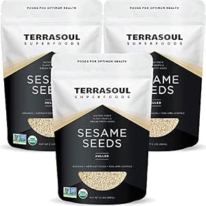 Terrasoul Superfoods Organic Black Sesame Seeds, 6 Lbs (3 Pack) - Raw | Unhulled | Lab-Tested
