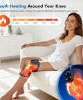 Miula Red Light Therapy & Vibration Massage Knee Brace Wireless Rechargeable With 660Nm&850Nm Light & Heating Function Relief For Knee Joint Elbow & Shoulder Pain Promotes Faster Recovery