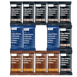 RXBAR Protein Bar Variety Pack, 14 Count Ã¢â‚¬â€œ Chocolate Sea Salt, Peanut Butter Chocolate & Blueberry Ã¢â‚¬â€œ Simple Ingredient Snack Bars