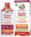 Maryruth'S Maryruth Organics Multivitamin For Men Usda Organic Sugar Free Mens Multivitamin Liposomal Liquid Vitamins For Men Immune Support Supplement & Overall Wellness Vegan 14-0.5 Fl Oz Pouches