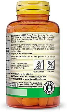 Mason Natural Vitamin C 500 Mg With Rose Hips & Bioflavonoids Immune Support & Antioxidant Formula 90 Tablets (Pack Of 3)