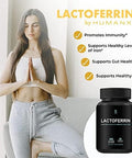 Humanx Lactoferrin 500Mg Powerful Serving Size (Gluten Non Gmo Soy Supplements) A Component In Colostrum Usa Made Supports Healthy Immunity Iron Utilization & Absorption