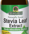 Nature'S Answer Alcohol- Stevia Leaf Liquid Extract Drops 2-Fluid Oz Gluten and Alcohol Standardized Stevia Drops | Natural Sweetener | Diabetic Friendly | Keto Friendly