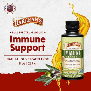Barlean's Olive Leaf Extract Complex Liquid 95mg Oleuropein Immune Olive leaf extract liquid