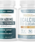 Smnutrition Calcium Dglucarate & 400Mg Dim Supplement For Enhanced Estrogen Hormone Balance Vegan Gluten Cdg Supplement (90 Servings) With Extra Strength Dim (90 Servings)