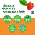 Lifeable Vitamin D 5000 IU + B Complex Gummies Bundle Great Tasting Vitamin Supplement Gluten Free GMO Free Chewable Gummy