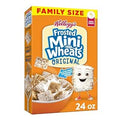 Kellogg's Frosted Mini-Wheats Cold Breakfast Cereal, High-Fiber, Whole Grain, Family Size, Original, 24oz Box (1 Box)