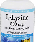 Natural Factors LLysine Supports Healthy Immune System Function 90 Vegetarian Capsules