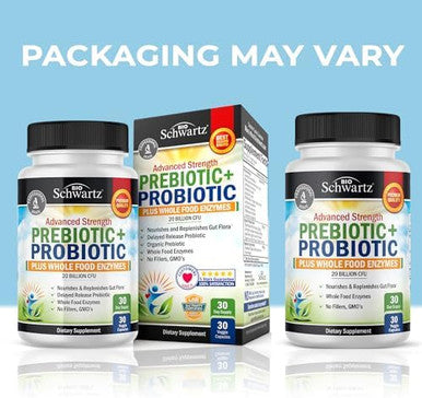 Bioschwartz High Strength Vitamin D3 5000 Iu 125 Mcg (1 Year Supply) Plus Advanced Strength Pre And Probiotics Supplement With Digestive Enzymes (1 Month Supply)