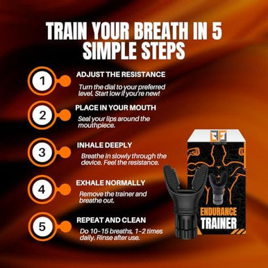Fit Fusion Labs Endurance Trainer Adjustable Breathing Resistance Trainer For Wellness Stamina & Performance Compact Silicone Trainer For Fitness & Daily Use
