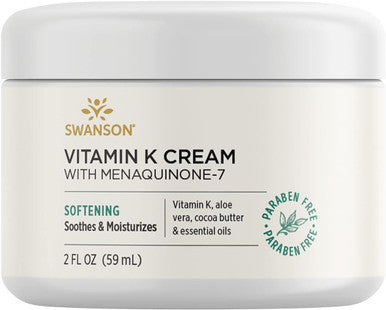 Swanson Vitamin K Cream with Menaquinone-7 2 fl Ounce (59 ml) Cream