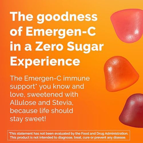 EmergenC Zero Sugar Immune Support Adult Gummies 36 Count