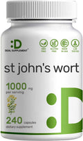 Deal Supplement St. John's Wort Extract 1000mg - 240 Capsules Retains 3000mcg Active Hypericins | Premium North American Source