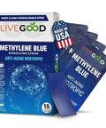 Livegood Methylene Blue Supplement For Mental Clarity And Memory High Purity Pharmaceutical Grade Methylene Blue Strips Fast-Acting Nootropic Brain Support Mint Flavor 15 Count (20Mg Per Strip)
