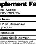 Terravita Extra Strength St. John'S Wort (Pe 0.3% Hypericin) - 250 Mg (100 Capsules, Zin: 517207) - 3 Pack
